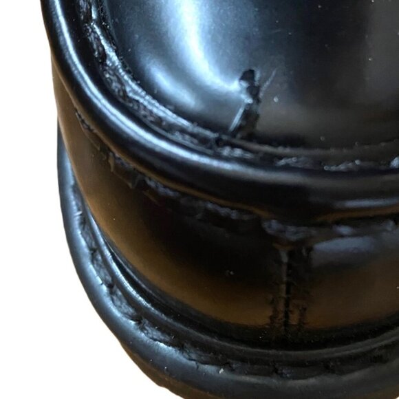 NWOT Vagabond Cosmo Black Polished Leather Chunky platform Loafer Shoes Tassel - Picture 16 of 16